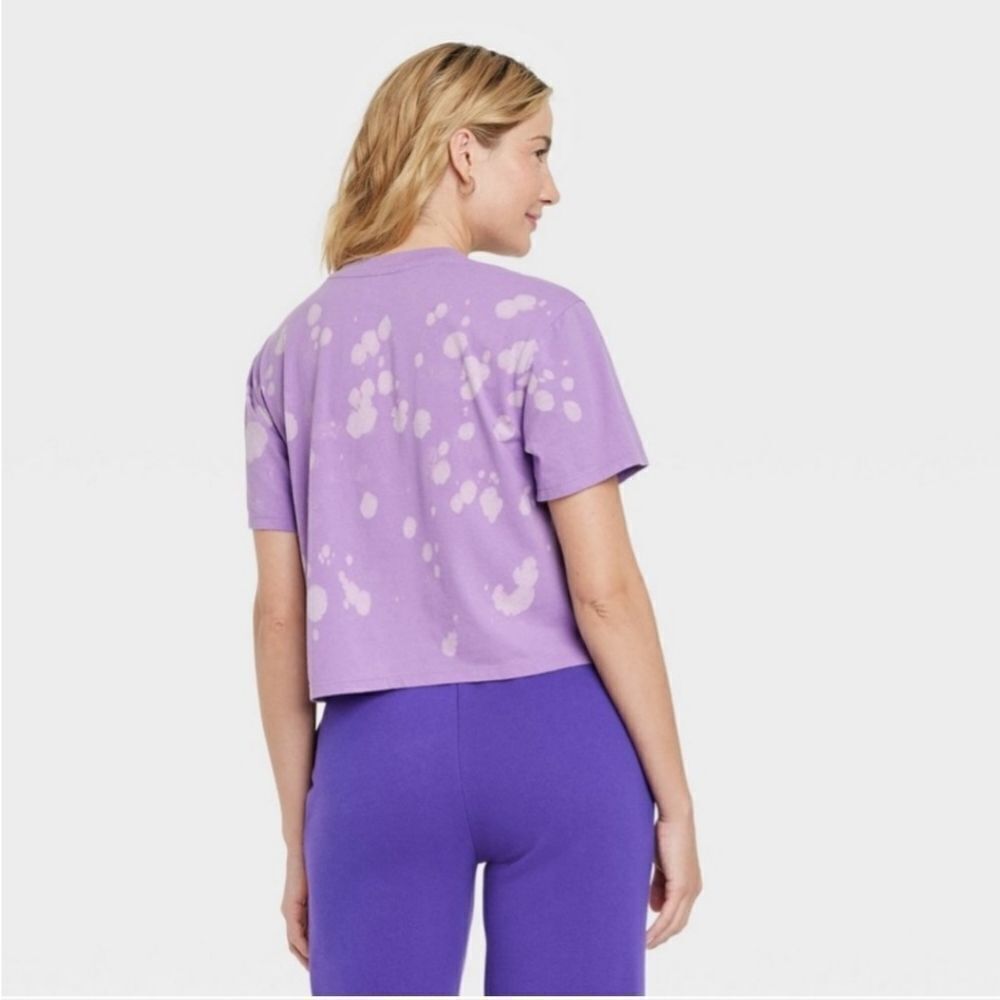 ⬇️⬇️⬇️NBA LA Lakers Bleached Crop T-shirt Top - Picture 3 of 6
